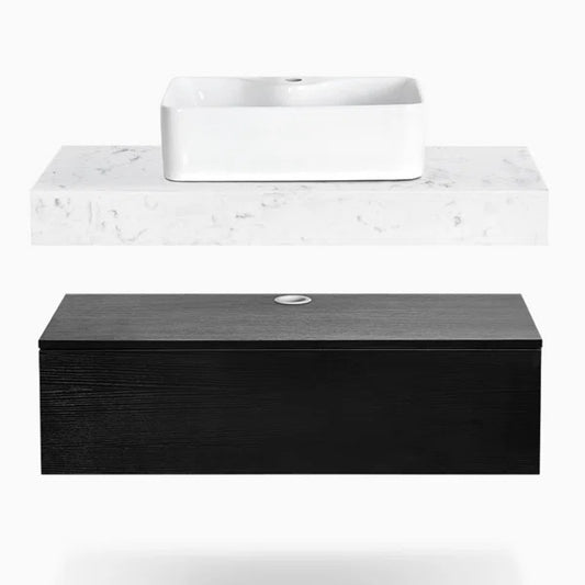 Single Bathroom Vanity with Stone Top